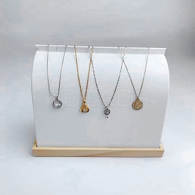Wood Covered with PU Leather Necklace Display Stands NDIS-A002-01A-1