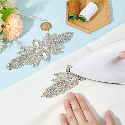 Flower Glass Seed Cloth Sew on Appliques PATC-WH0008-92A-1