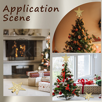 Star Plastic Christmas Tree Topper Ornaments AJEW-WH20004-17D-1