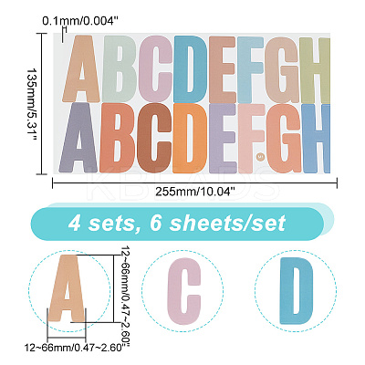 Colorful Vinyl Letter Waterproof Decorative Stickers DIY-WH0349-117B-1