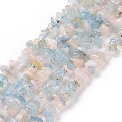 Natural Morganite Chip Beads Strands G-E271-84-1