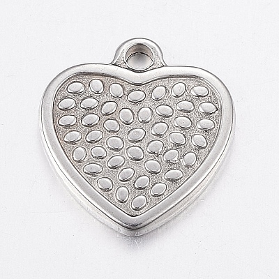 Non-Tarnish 304 Stainless Steel Textured Pendants STAS-G172-39P-1