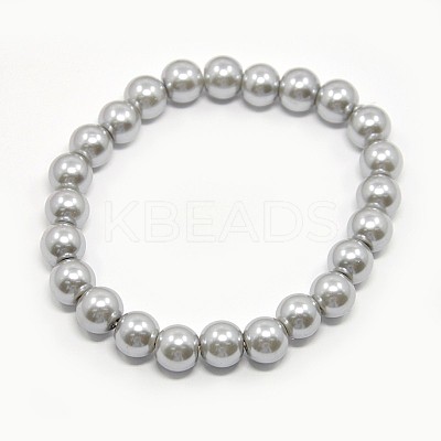 Stretchy Glass Pearl Bracelets BJEW-D068-6mm-13-1