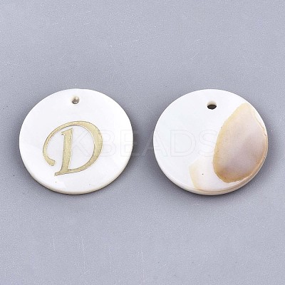 Natural Freshwater Shell Pendants SHEL-N027-04D-1