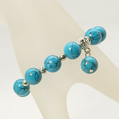Fashion Gemstone Beaded Bracelets BJEW-JB00858-01-1