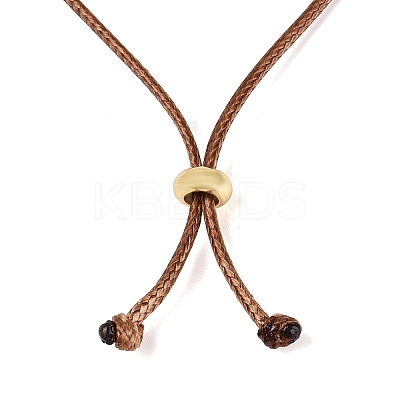 Natural Hetian Jade Cat Pendant Adjustable Cord Necklaces NJEW-N064-02-1