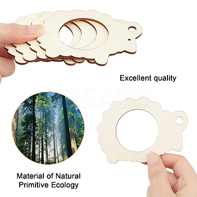24 Pcs 6 Styles Wood Napkin Rings AJEW-GF0002-75-1
