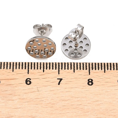 304 Stainless Steel Stud Earring Findings STAS-P434-06C-P-1