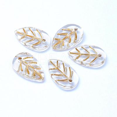 Transparent Glass Pendants GLAA-H016-08H-9-1