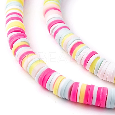 Handmade Polymer Clay Beads Strands CLAY-R089-6mm-T02B-05-1