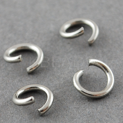 Tarnish Resistant 304 Stainless Steel Open Jump Rings A-STAS-R049-5x0.7mm-1