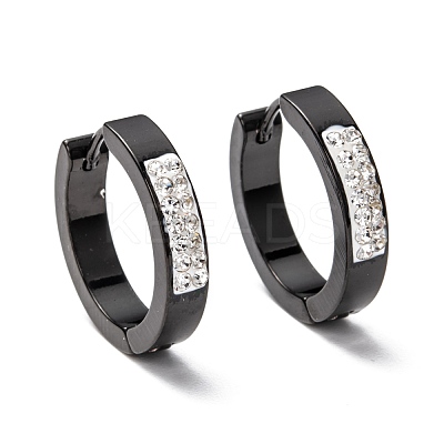 304 Stainless Steel Huggie Hoop Earrings EJEW-O096-19EB-1