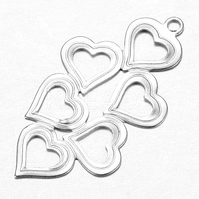 Non-Tarnish 201 Stainless Steel Pendants STAS-G073-17P-1