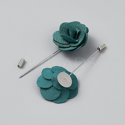 Flower Polyester Brooches JEWB-WH20006-01I-1