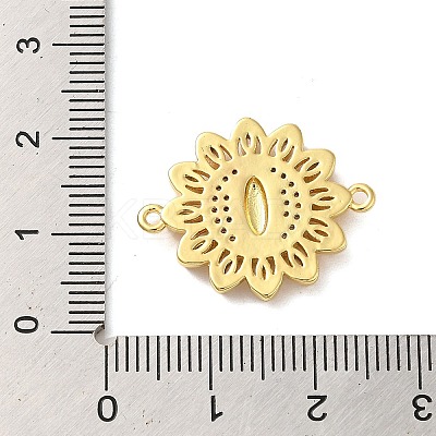 Religion Brass Pave Clear Cubic Zirconia Connector Charms FIND-Z041-13D-1