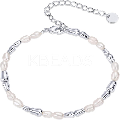 Oval Brass Beaded Bracelets for Women FS-WG887E1-02-1