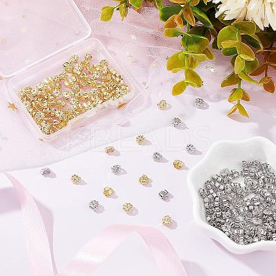 200Pcs 2 Colors Rack Plating Brass Ear Nut KK-FH0003-79-1