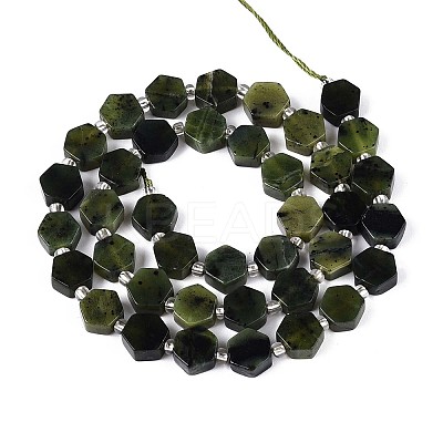 Natural Canadian Jade Beads Strands G-P534-A18-01-1
