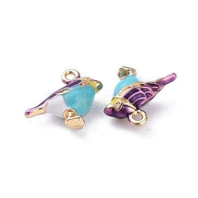 Alloy Enamel Pendants X-ENAM-R149-08B-G-1