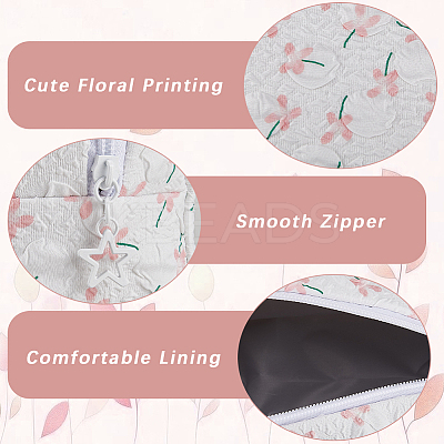 2Pcs 2 Styles Portable Travel Polyester Cosmetic Zipper Storage Clutch Bags ABAG-CY0001-01B-1