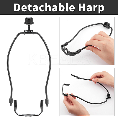 Alloy Lamp Shade Harp Holder FIND-WH0110-374-1