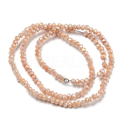 Opaque Baking Paint Glass Beads Strands DGLA-F002-03F-1