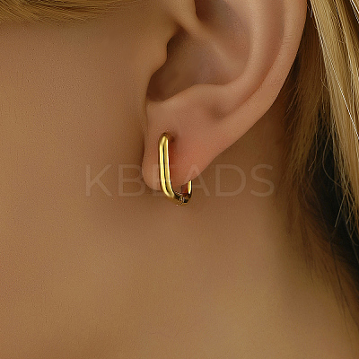Classic Minimalist Elegant 201 Stainless Steel Hoop Earrings BI8954-2-1