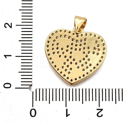Brass Micro Pave Cubic Zirconia Pendants KK-K401-05C-G-1