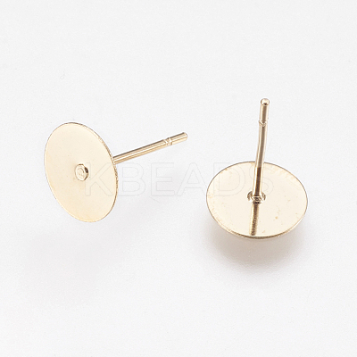 304 Stainless Steel Stud Earring Findings STAS-G134-03G-8mm-1