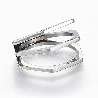 Tarnish Resistant 304 Stainless Steel Wide Band Finger Rings RJEW-E153-02P-17mm-1