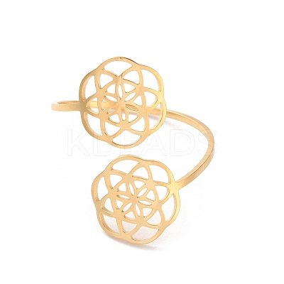 304 Stainless Steel Open Rings for Women LS-RJEW-S240-02G-1