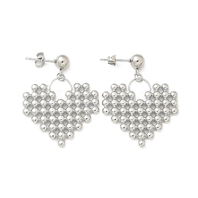 304 Stainless Steel Stud Earrings for Women EJEW-A119-21P-1