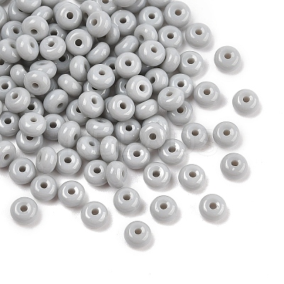 Imitation Jade Glass Seed Beads SEED-Q038-01G-1