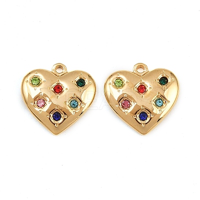 304 Stainless Steel Rhinestone Pendants STAS-I352-10G-02-1