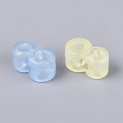 Luminous Frosted Transparent Acrylic Beads TACR-T029-21I-1