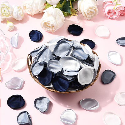 Polyester Artificial Rose Flower Petals AJEW-WH20067-107K-1