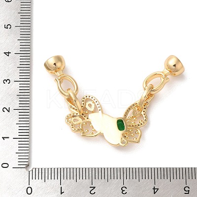 Brass Micro Pave Clear Cubic Zirconia Fold Over Clasps KK-A227-12G-1