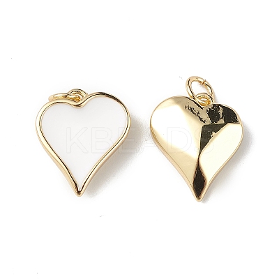 Eco-Friendly Rack Plating Brass Enamel Pendants KK-F848-02G-06-1