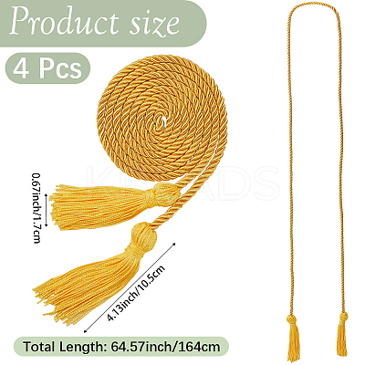 Polyester Double-end Tassels Fringed Bachelor's Gown Hanger FIND-WH20041-001A-1