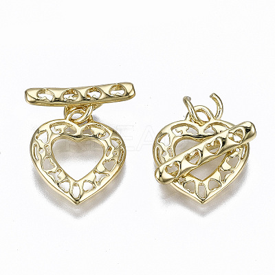 Brass Toggle Clasps KK-T057-056-NF-1