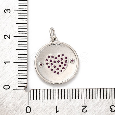 Brass Micro Pave Cubic Zirconia Pendants KK-U033-11P-01-1