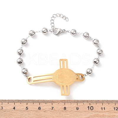 304 Stainless Steel Link Bracelets for Women BJEW-Z156-01GP-1