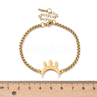 Moon 304 Stainless Steel Link Bracelets BJEW-M097-02G-1