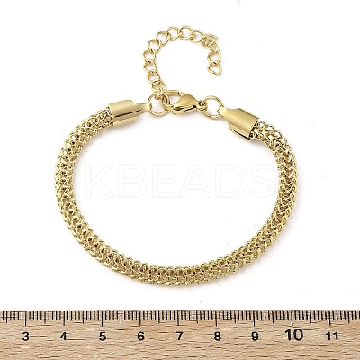 304 Stainless Steel Rope Chain Bracelets for Women BJEW-F488-08G-1