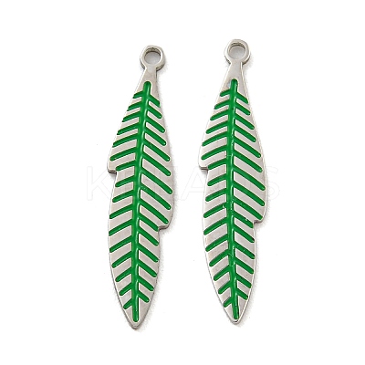 316 Surgical Stainless Steel Enamel Pendants STAS-M073-43P-1