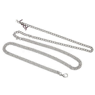 Alloy 3-Row Full Crystal Rhinestone Body Chains WGFFE9E-02-1