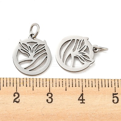Non-Tarnish Laser Cut 304 Stainless Steel Charms STAS-H184-19P-1