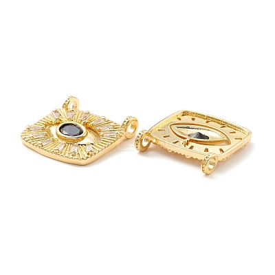Rack Plating Brass Cubic Zirconia Pendants KK-D073-25G-06-1