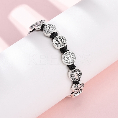 Nylon Rope Braided Bracelet for Women LS-BJEW-Z156-03AS-02-1