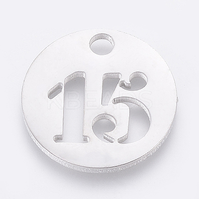 Non-Tarnish 304 Stainless Steel Pendants STAS-F233-15-P-1